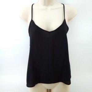 NWT Hollister Black Sheer Strappy Cross Back Cami Camisole Top XS
